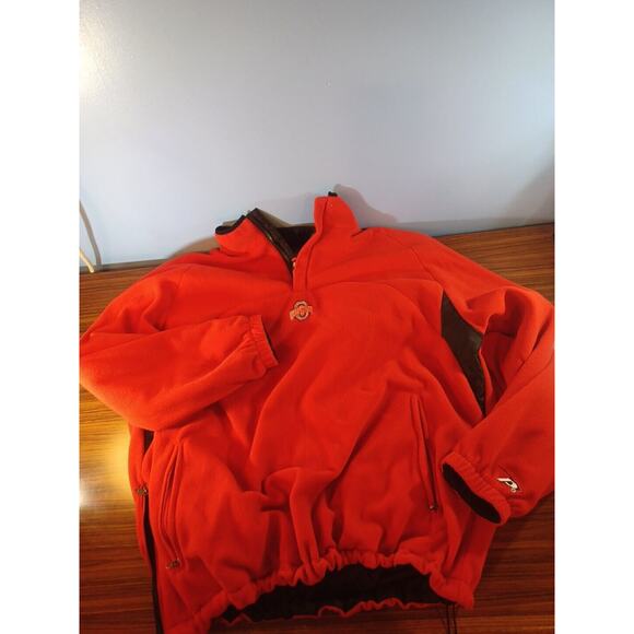 Ohio State Reversible Pullover Jacket Coat Sweater Size XL Black&Red Pro Player - Picture 5 of 10